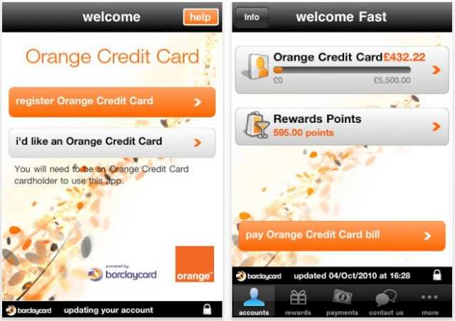 orange credit card